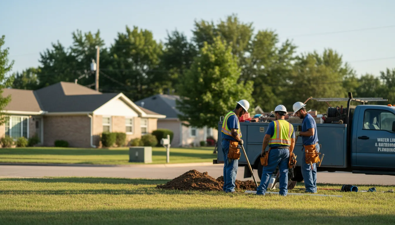 Residential water line and bathroom plumbing service in Bent, NM